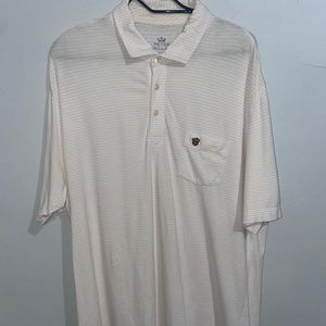 Peter Millar Pink Striped Golf Polo shirt (size L)